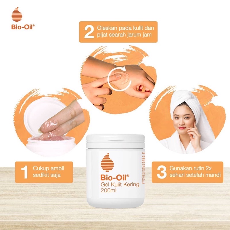 BIO OIL / Penghilang Bekas Luka / Penghilang Strech Mark / Selulit / Keriput / Kulit Kering / Scar ( Bio Oil 25ml 60ml 125ml 250ml) Bio Oil Dry Skin Gel Natural | Penghilang Bekas Jerawat