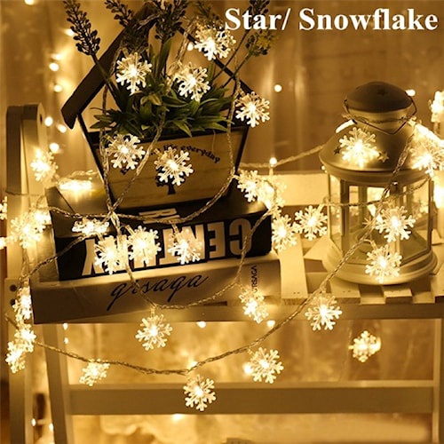 Lampu Hias Tumblr Salju Snowflake pohon hias atau teras rumah