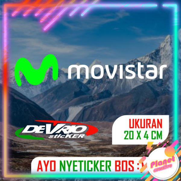 

Stiker Movistar Cutting Sticker Ukuran 19 x 4 cm