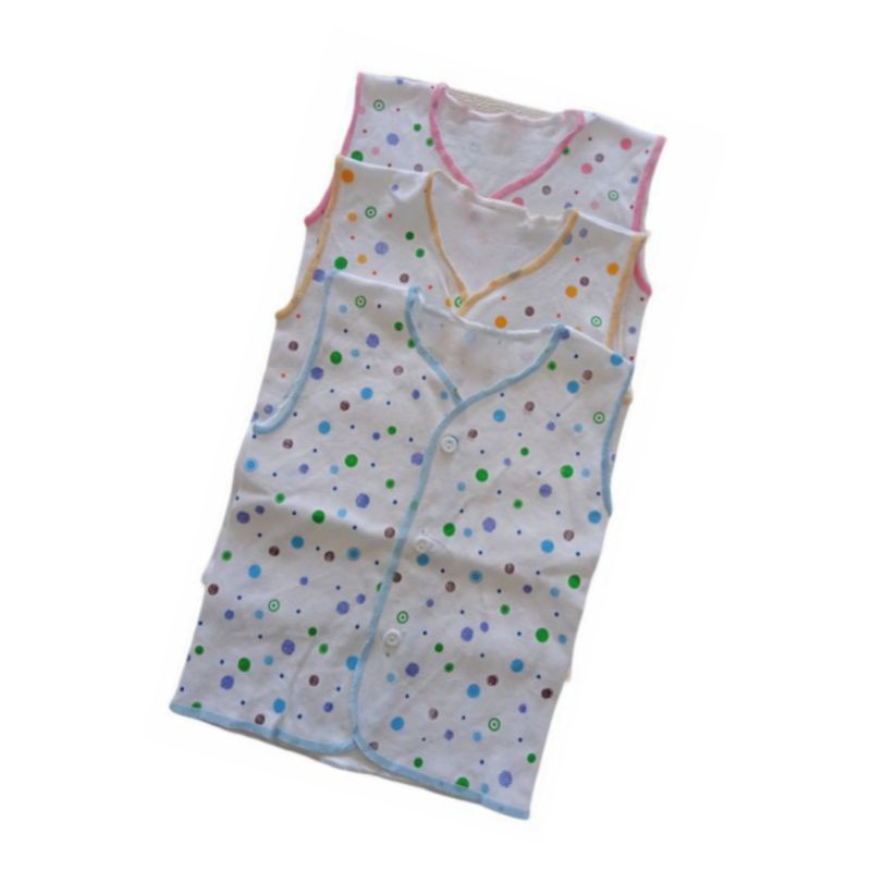 3 Pcs Baju Kutung Polkadot Bayi Baru Lahir