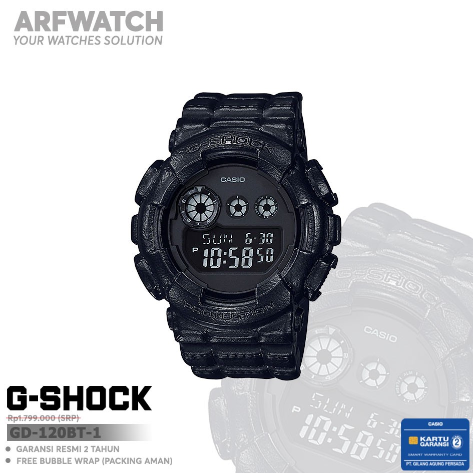Casio G-Shock GD-120BT-1 / GD-120BT-1DR Original
