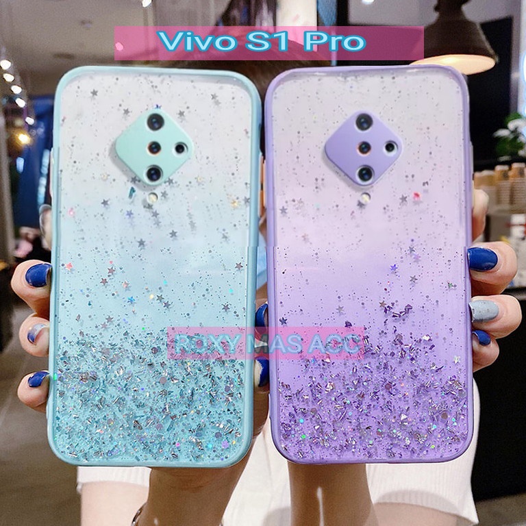 SOFTCASE GLITER ( VIVO S1 PRO ) TERBARU CASE DOVE GLITER FUZE TRANSPARAN DENGAN KAMERA PROTEKSI, SOF