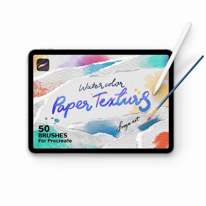 Procreate Brush - Freya Watercolor Paper Texture Brushes