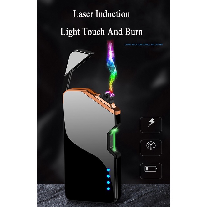 USB Rechargeable Dual Arc Flameless Lighter with IR Sensor