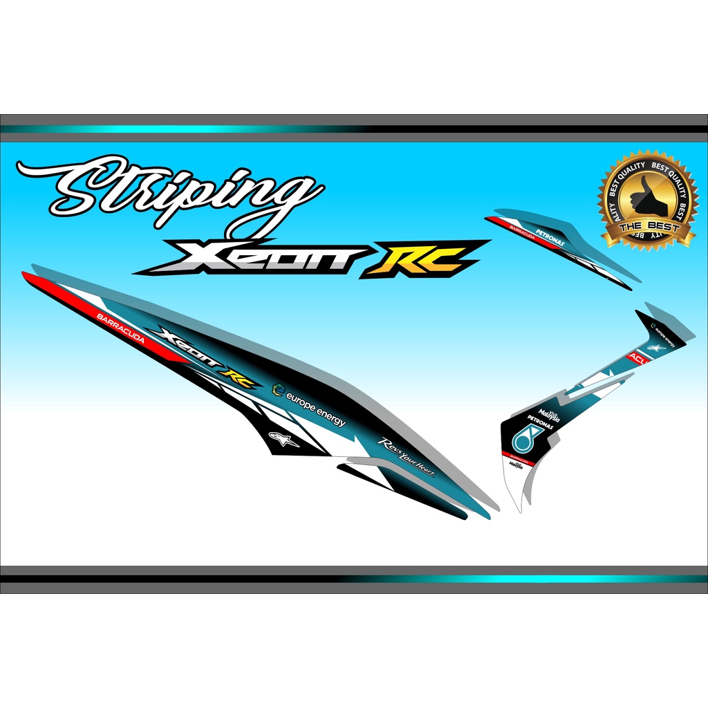 STRIPING VARIASI PETRONAS XEON RC STIKER STRIPING XEON RC