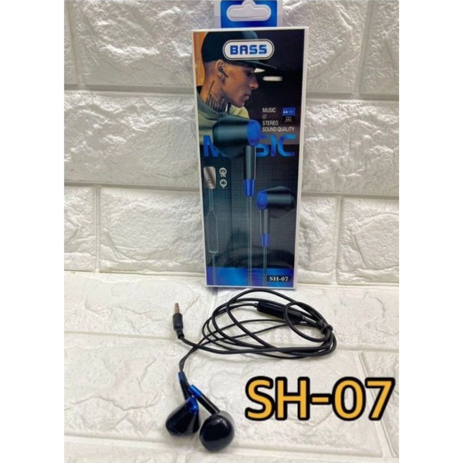 Earphone Headsheet Handsfree HF BASS + MIC SH-01 / SH-02 / SH-07 / SH-08 / SH-09