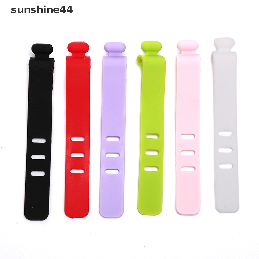 Sunshine Strap Pengikat Kabel Data / Charger / Earphone Bahan Silikon