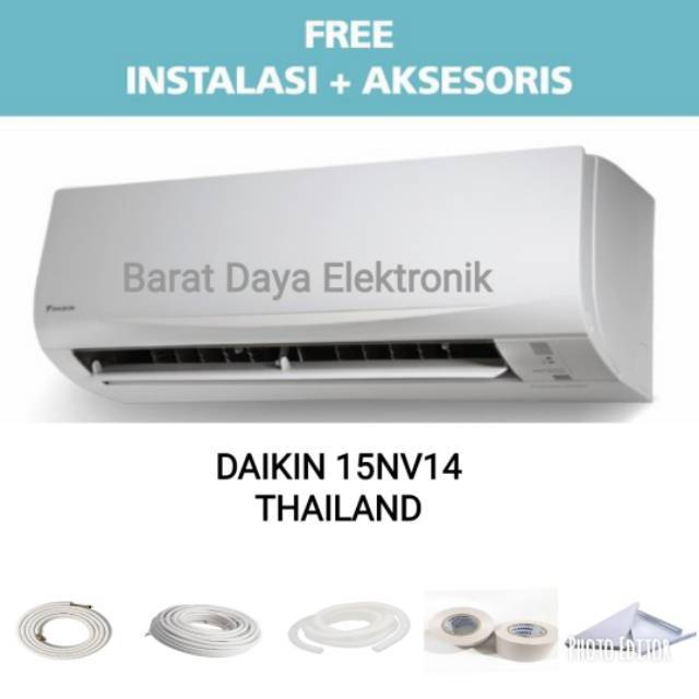 AC DAIKIN THAILAND 0.5 PK AC Super Mini Split 1/2 PK RC + FTC15NV14 - THAILAND + GRATIS PEMASANGAN