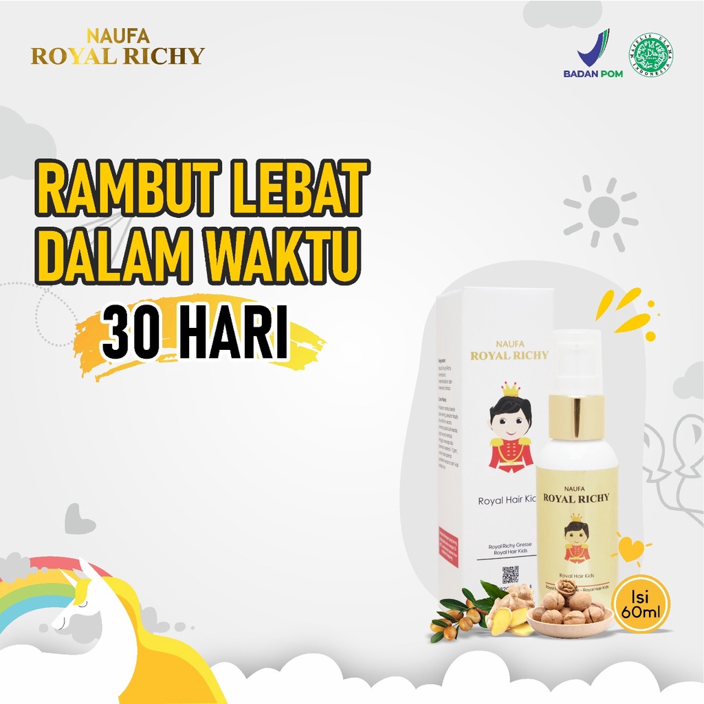 Naufa Royal Richy -  Serum Multivitamin Minyak Kemiri Penumbuh Penyubur &amp; Penebal Rambut Anak Bayi &amp; Dewasa