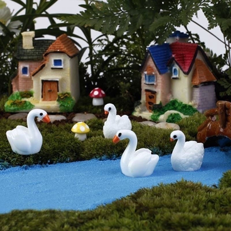 Miniatur Swan Angsa Dekorasi Aquascape Maket Terarrium Dioarama - MNOB27