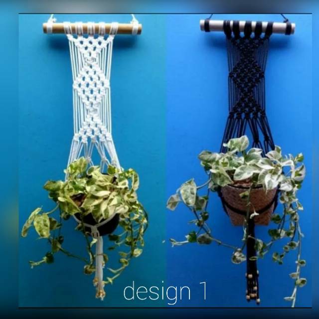 Pot gantung hanger plant hanging macrame rajut