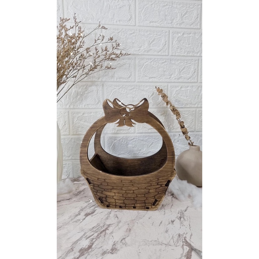 Keranjang Bunga Flower Basket Vintage by Lasercreative