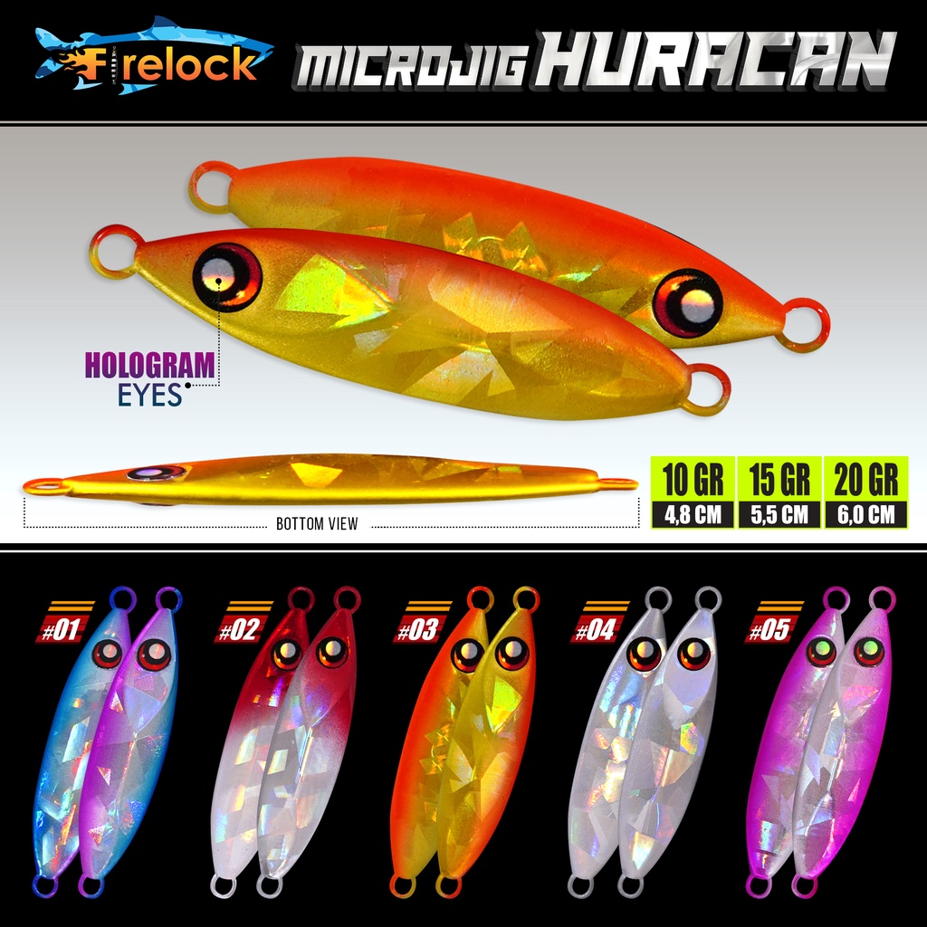 UMPAN PANCING metal jig MICRO JIG FIRELOCK HURACAN 10 | 15 | 20 GRAM