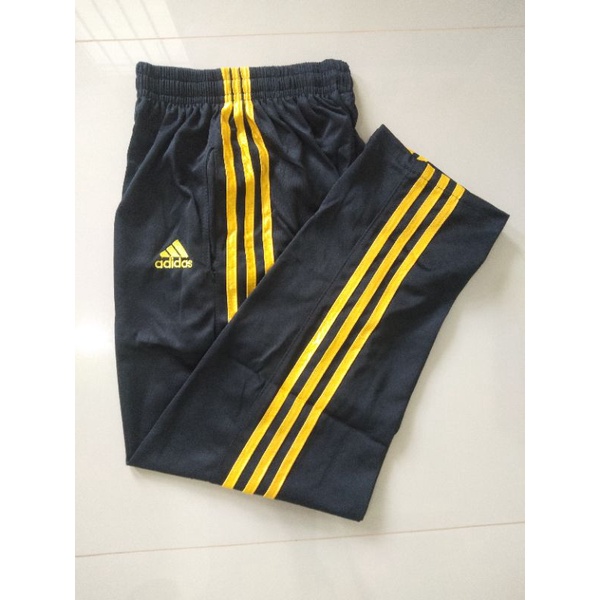 CELANA TRAINING PRIA OLAHRAGA-Hitam list orange