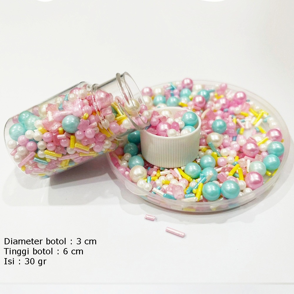Hiasan Kue Ulang Tahun Mutiara Sprinkle - Topper Cake - Topper Kue