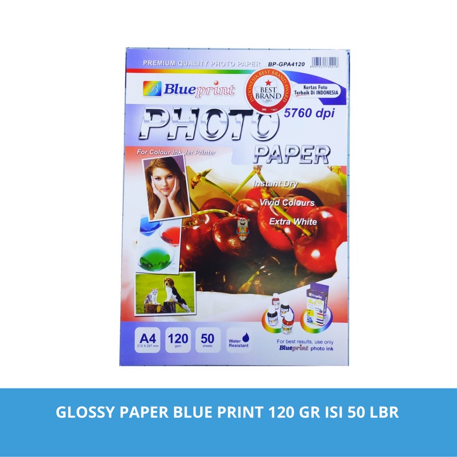 

Glossy Photo Paper A4 120gsm isi 50 lembar Kertas Blueprint