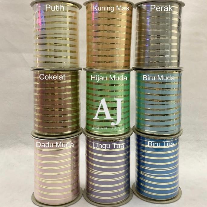 

Premium Product!!! Pita Kado 1/2 Inch / Pita Jepang List Emas 1,5 Cm (100 Meter) - Paling Dicari