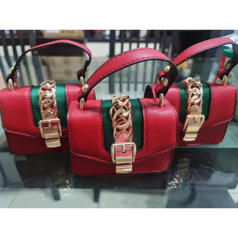 Kids Gucci Bag - Tas Kecil Merah - cocok untuk jalan dan imlek