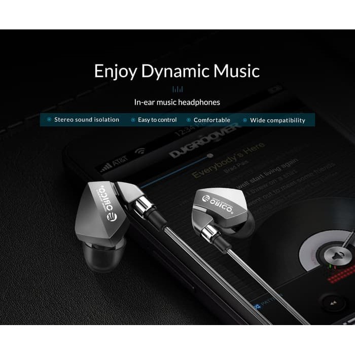 ORICO SOUNDPLUS-P1 Earphones Pro Aluminum Foil Cable In-ear Music