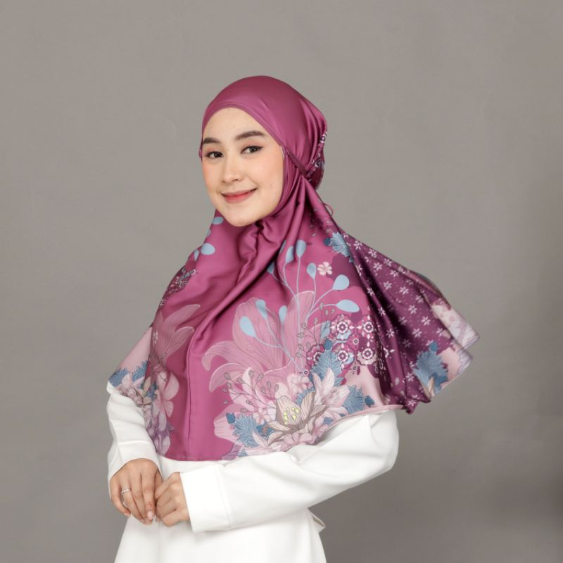 Kalyna Jilbab Instan Bergo Printing Armani Silk Khimar Premium