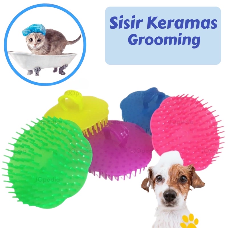 SISIR KERAMAS GROMING BULAT KUCING ANJING