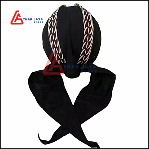 Blangkon Jogja Sliwir Motif Samurai Putih / Blangkon Putih / Blangkon Solo