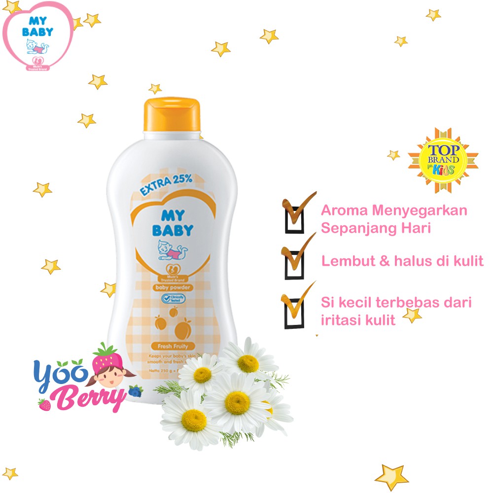 My Baby Powder Bedak Bayi Fresh Fruity 50 Gram Berry Mart