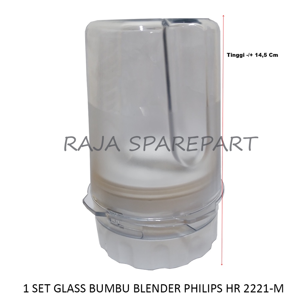 1 SET GLASS + MOUNTING BLENDER BUMBU PHILIPS HR 2221-M