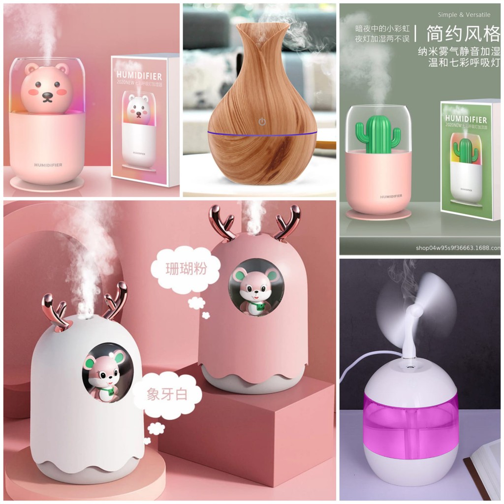 TAFFWARE Humidifier Moon Aromatherapy Ultrasonic Pewangi Ruangan Diffuser Aroma Terapi Bentuk Bulan