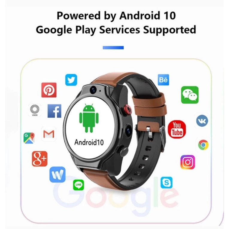 Lemfo LEM14 4/64GB IP68 Dual Camera Smartwatch Phone Android 10