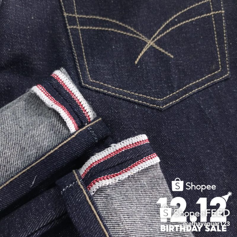 CLASIC DENIM - celana panjang jeans denim SELVEDG PRIA reguler 15o