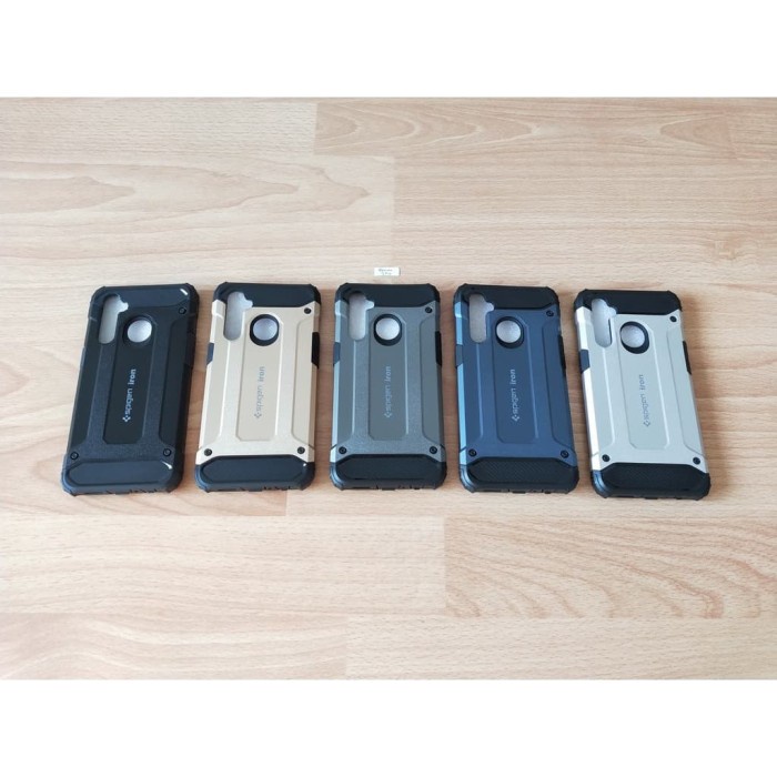Case HP Hard Spigen Iron - Realme 5 Pro CasinG Cover