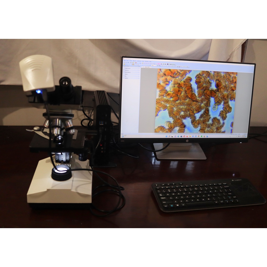 Biological Microscope LED +HD Camera Mikroskop biologi  Kamera HD xsz-107BN XSZ 107 BN