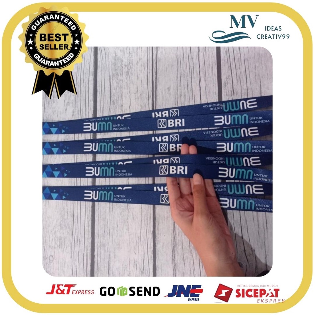

Lanyard BRI logo baru / Lanyard BUMN BRI NEW / Lanyard BRI BUMN BARU | Custom Lanyard Surabaya