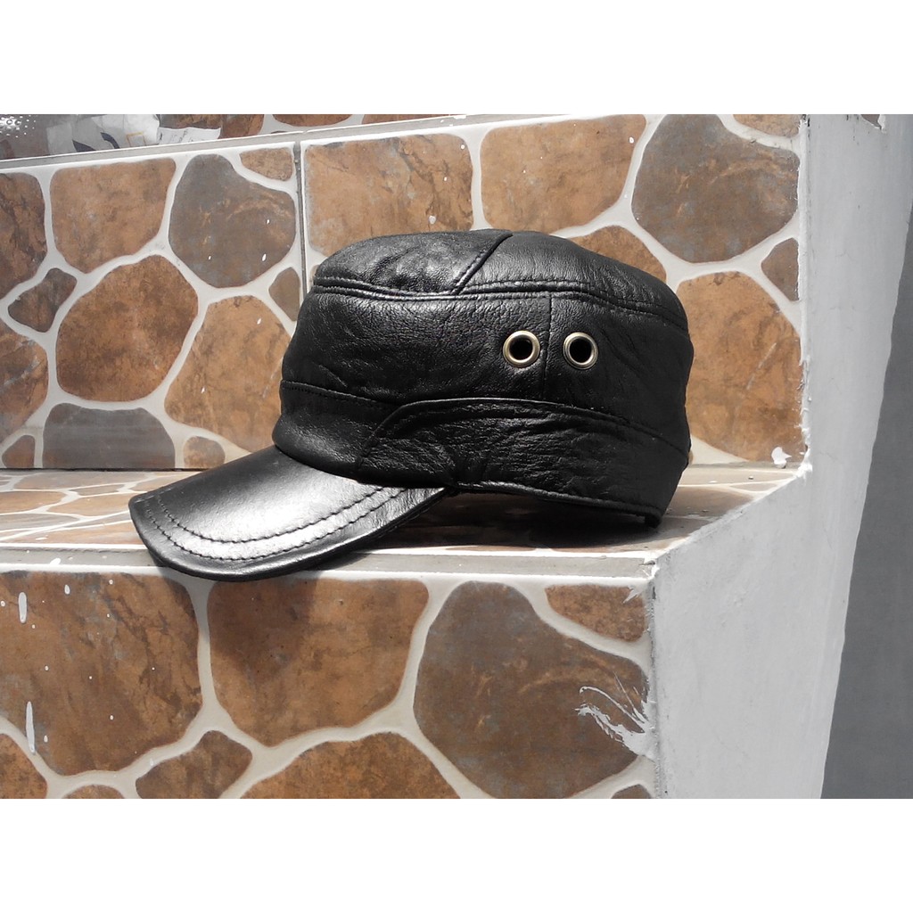 topi komando kulit asli,topi malboro kulit asli, topi kulit asli