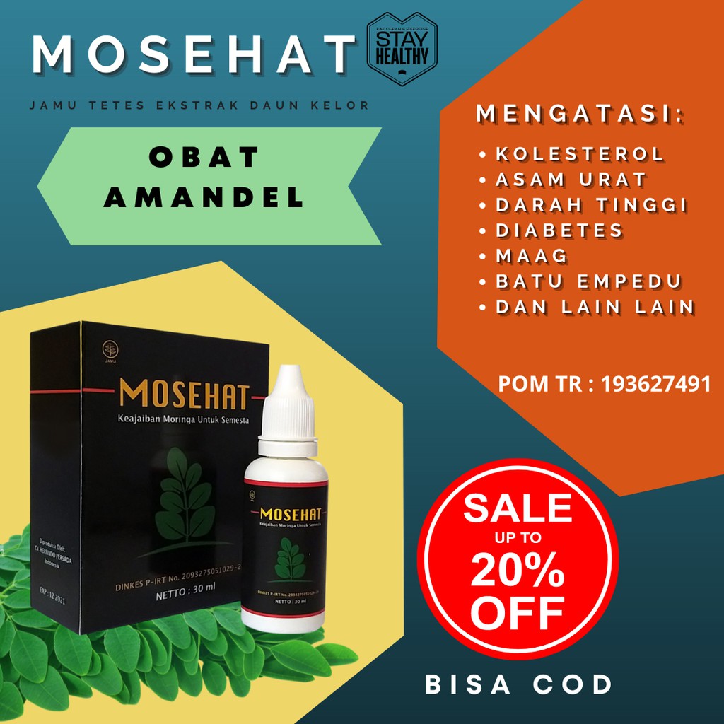 Mosehat Obat Amandel Herbal Halal BPOM