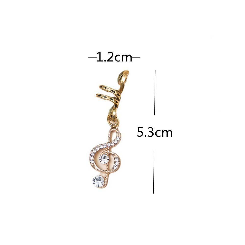 Needway Dreadlock Beads Cuff Charms Manual Wig Aksesoris Rambut Tabung Cincin Perhiasan Dekorasi Catatan Musik Kotor Kepang Rings