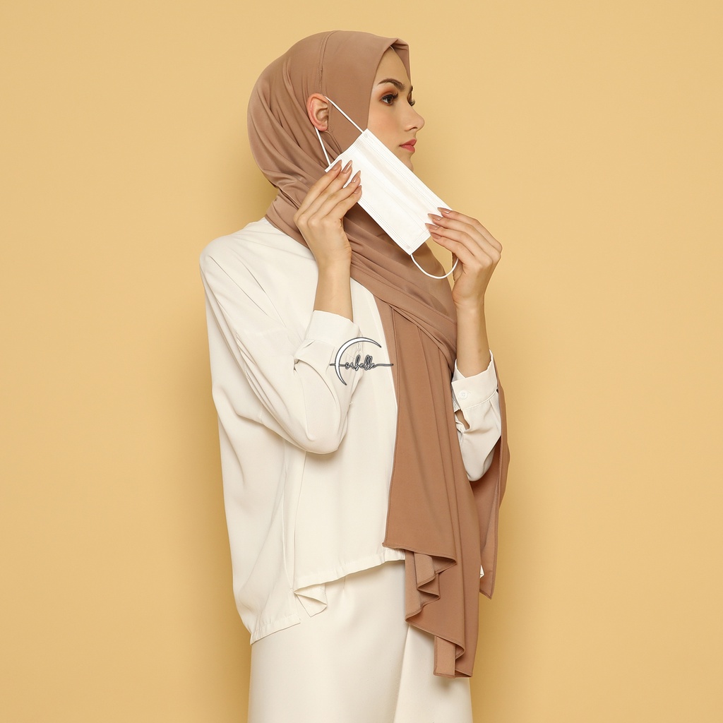 PASHMINA INSTAN JERSEY NEW NORMAL MASKER AKSES •  PASHMINA LUBANG TELINGA