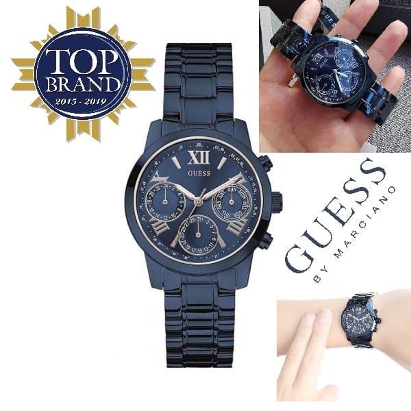 Mega Sale Jam Tangan Wanita Merk Guess Miyota100% Type : W0448L5 Baterai Garansi 1th