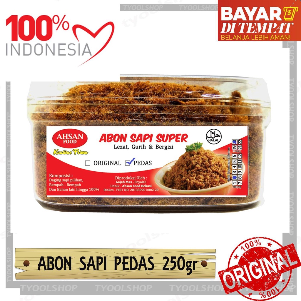 

Abon Sapi Super PEDAS Lezat Gurih Produk Laris 250gr