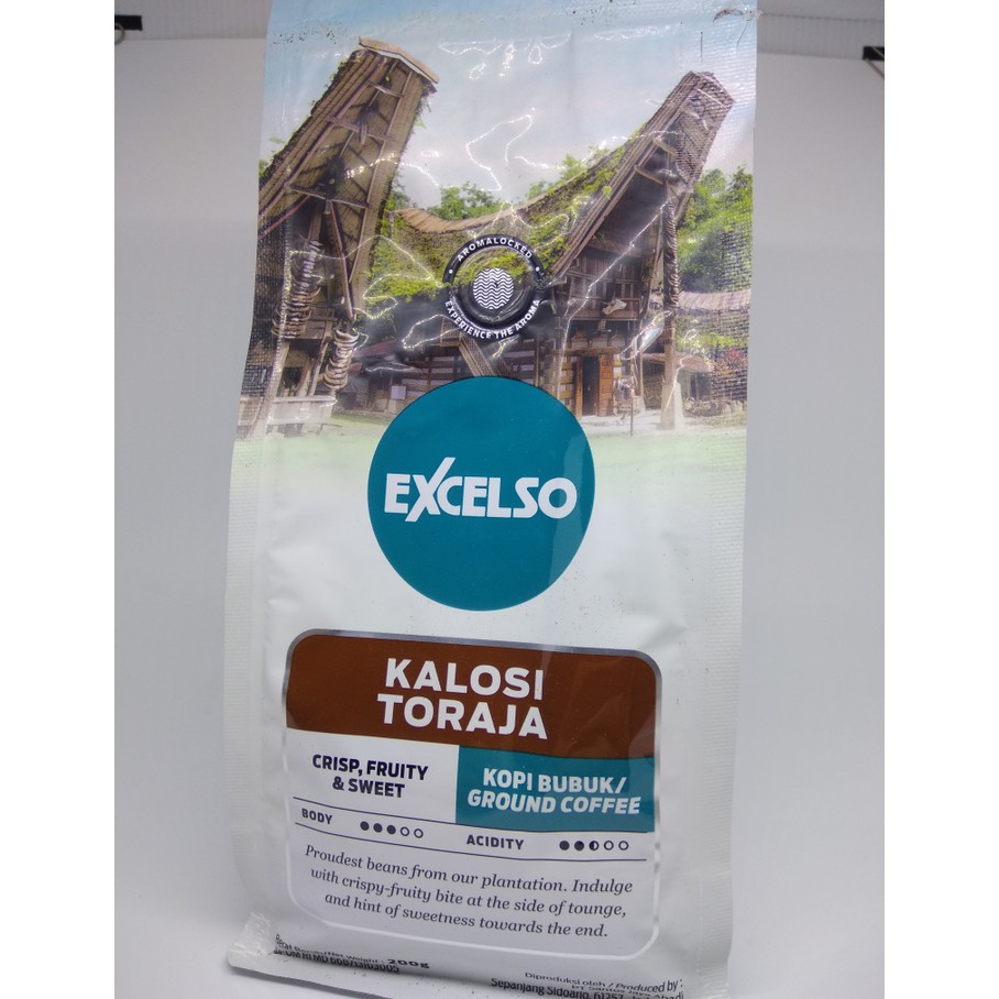 

excelso kalosi toraja kopi bubuk/ground 200gr deep and citrusy - kkp1463