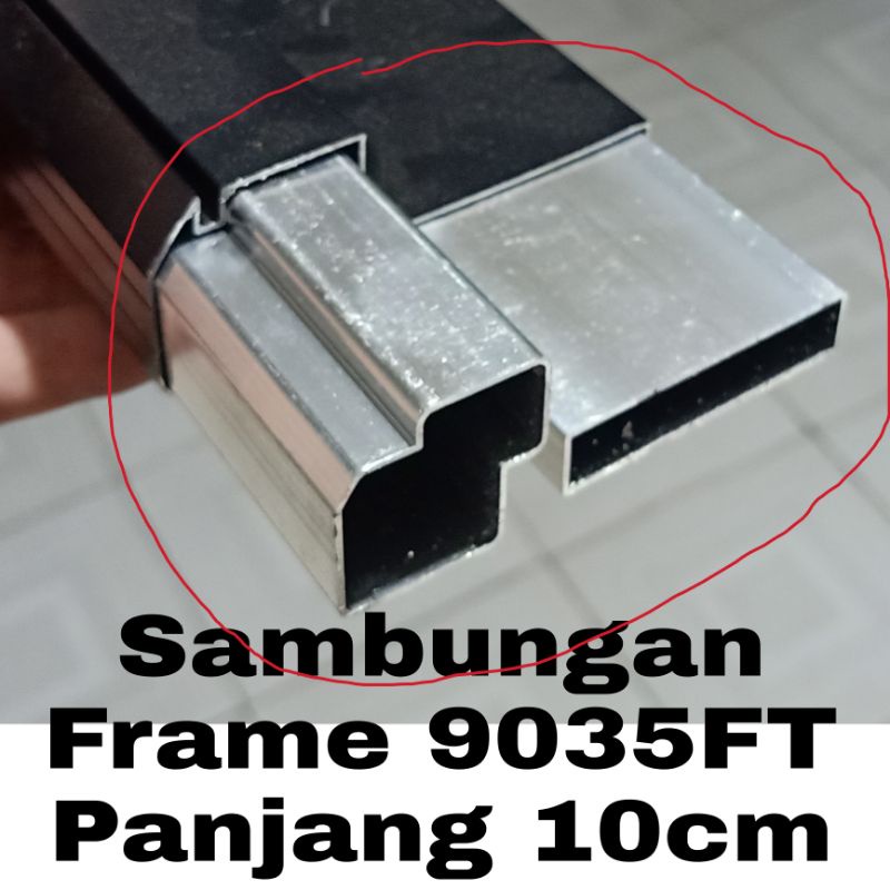 sambungan Frame 9035 FT alumunium panjang 10cm