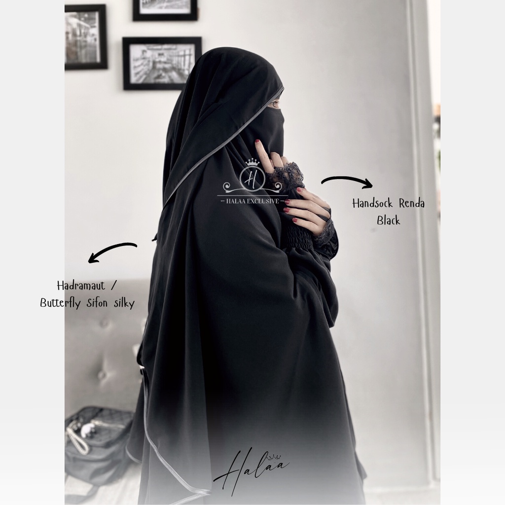 NIQAB CADAR HADRAMAUT / BUTTERFLY / CADAR SIFON SILKY SIFON PREMIUM