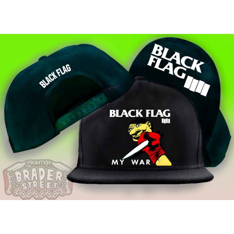 topi,topi band punk black flag,topi pria,topi ceper,topi distro