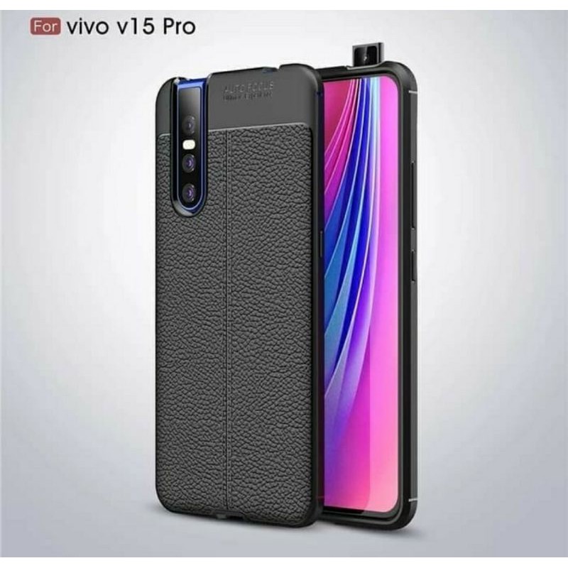 Case Autofocus Autofokus Softcase Case Leather Kondom Silikon Casing Vivo V15 Pro Black Case Hitam