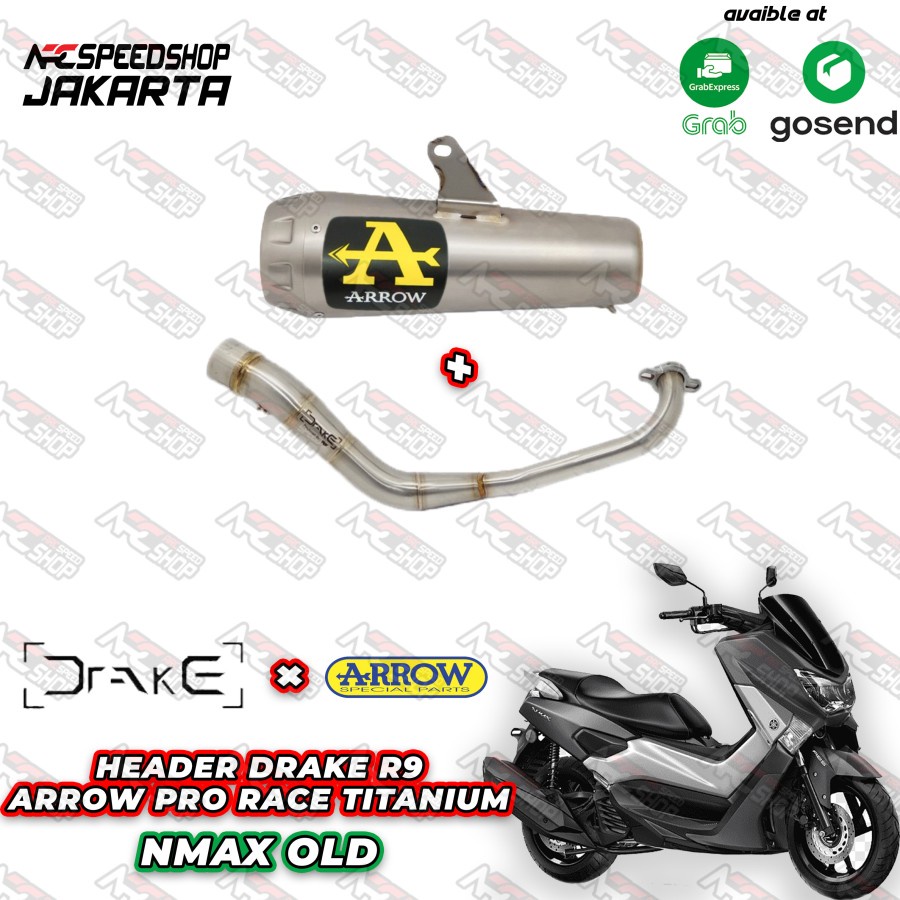 Knalpot Arrow Pro Race Yamaha NMAX 155 Titanium Fullsystem Italy