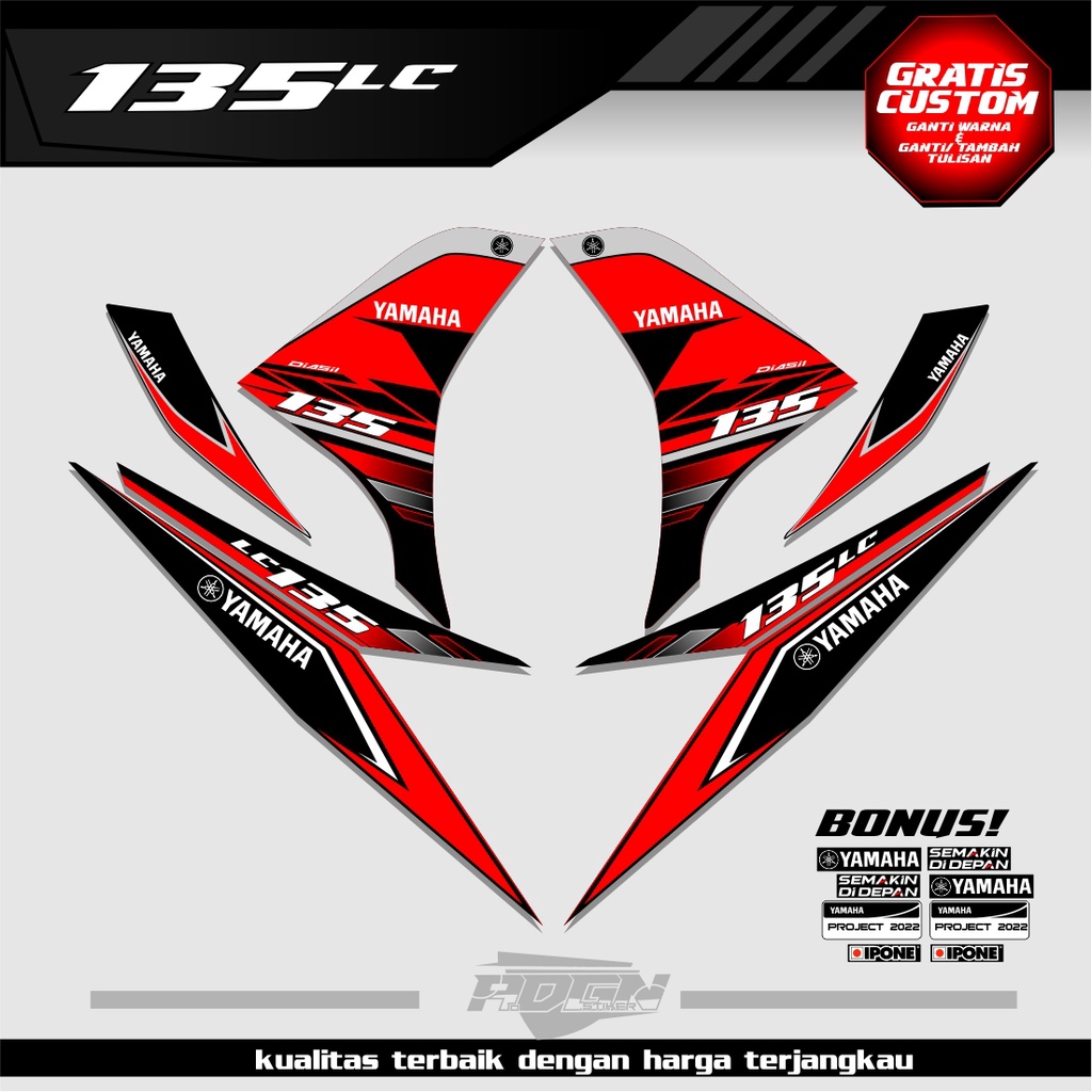 Striping Jupiter MX new 135 / lc 135 motif gp custom simple minimalis