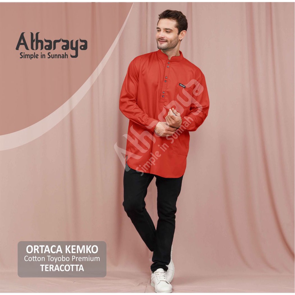 Baju Koko Kurta Pria Kemko Lengan Panjang ORTACA Kemko Premium By Atharaya