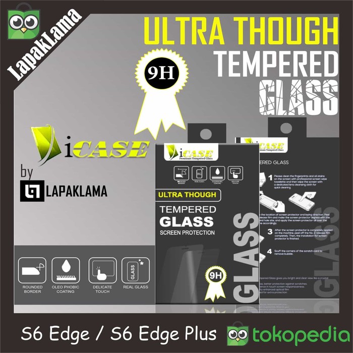 Tersedia Tempered Glass Bening Samsung S6 Edge / S6 Edge Plus Screen Guard