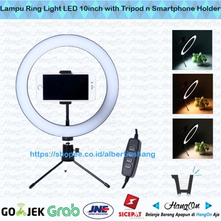 Lampu Ring Light 10inch 26cm / Lighting Studio Vlog Makeup with Tripod